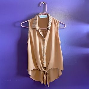 Gypsy Warrior Button Down Rhinestone Blouse